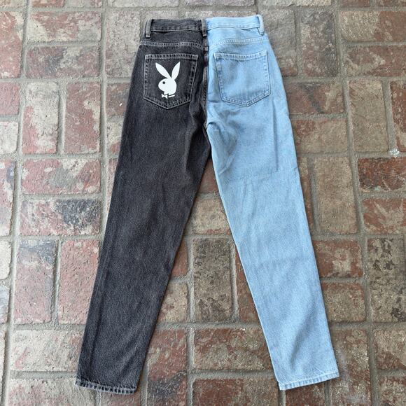Playboy Pacsun Two Tone Jeans Denim Fall Mid Rise Cotton - Picture 6 of 9